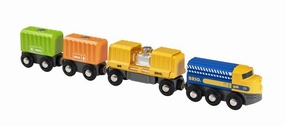 Brio World 33982 Three-Wagon Cargo Train Toy Playset for Ages 3 and Up