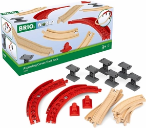 Brio World 33995 Ascending Curves Train Track Pack for Ages 3 and Up