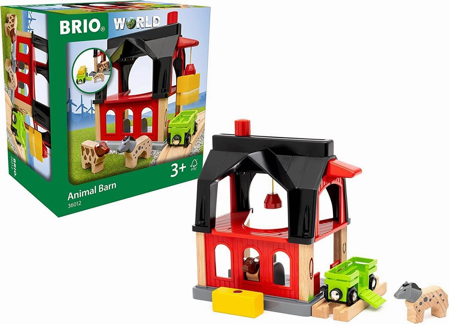 Brio World 36012 Animal Barn Farm Train Set Accessory for Age 3 and Up