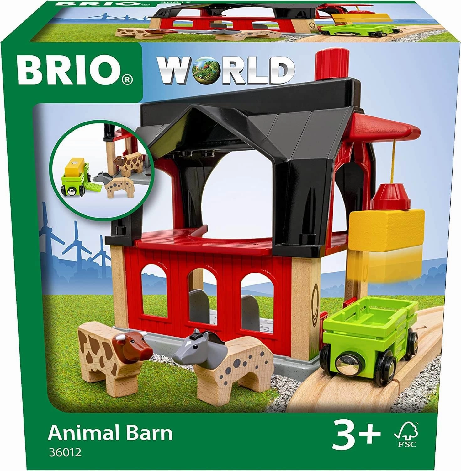 Brio World 36012 Animal Barn Farm Train Set Accessory for Age 3 and Up