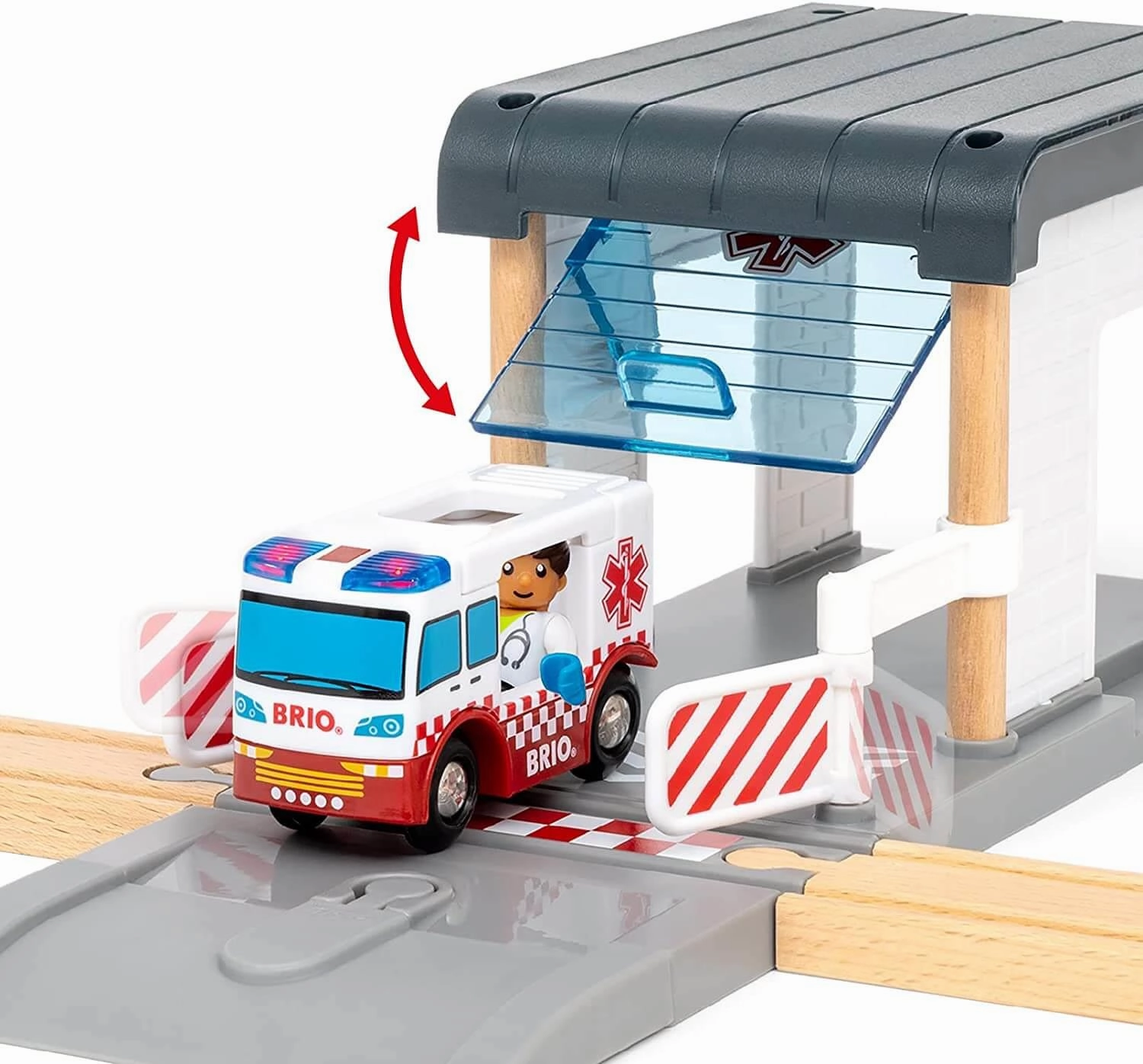 Brio World 36025 Rescue Team Interactive Train Set for Ages 3 and Up