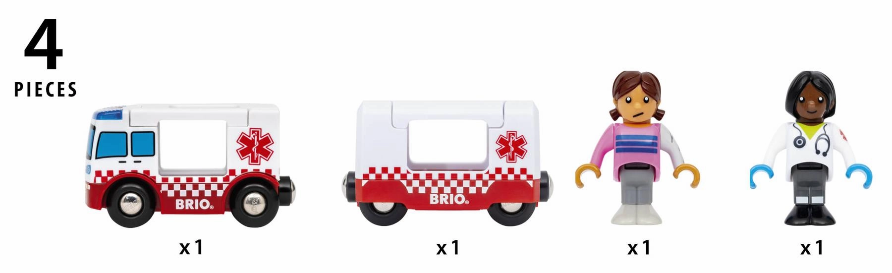 Brio World 36035 Rescue Ambulance with Lights & Sound for Ages 3 & Up