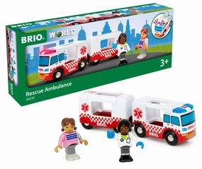 Brio World 36035 Rescue Ambulance with Lights & Sound for Ages 3 & Up