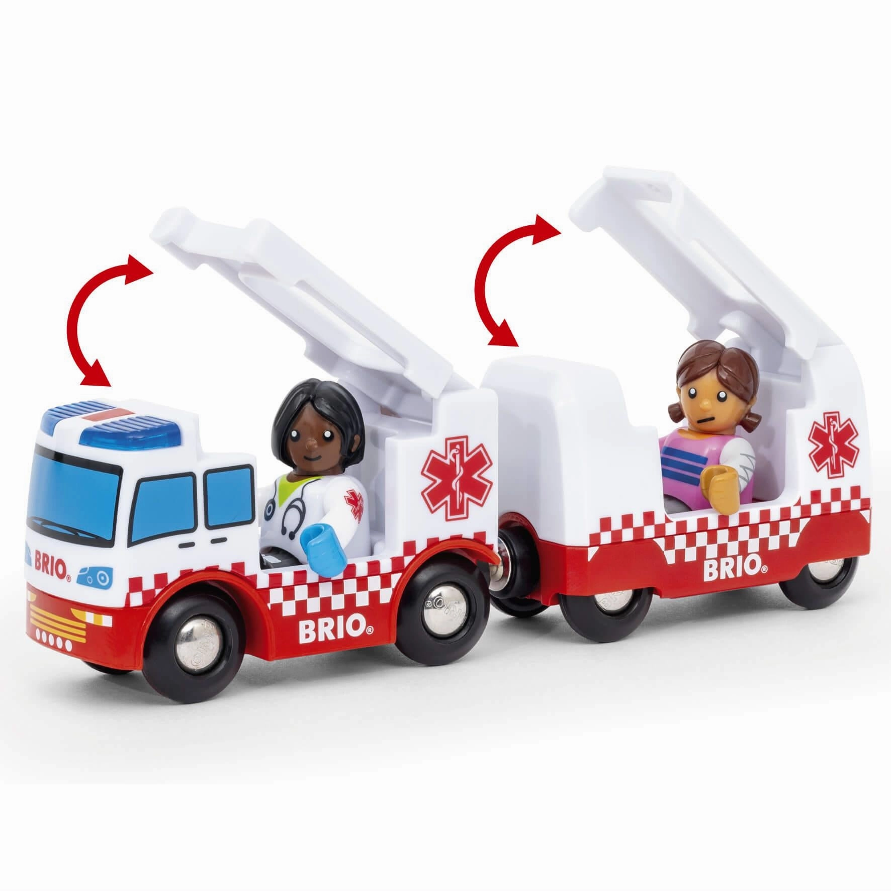 Brio World 36035 Rescue Ambulance with Lights & Sound for Ages 3 & Up