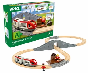 Brio World 36079 Starter Travel Train Set for Beginners Ages 3 and Up