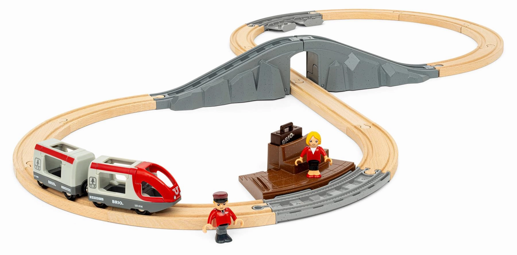 Brio World 36079 Starter Travel Train Set for Beginners Ages 3 and Up