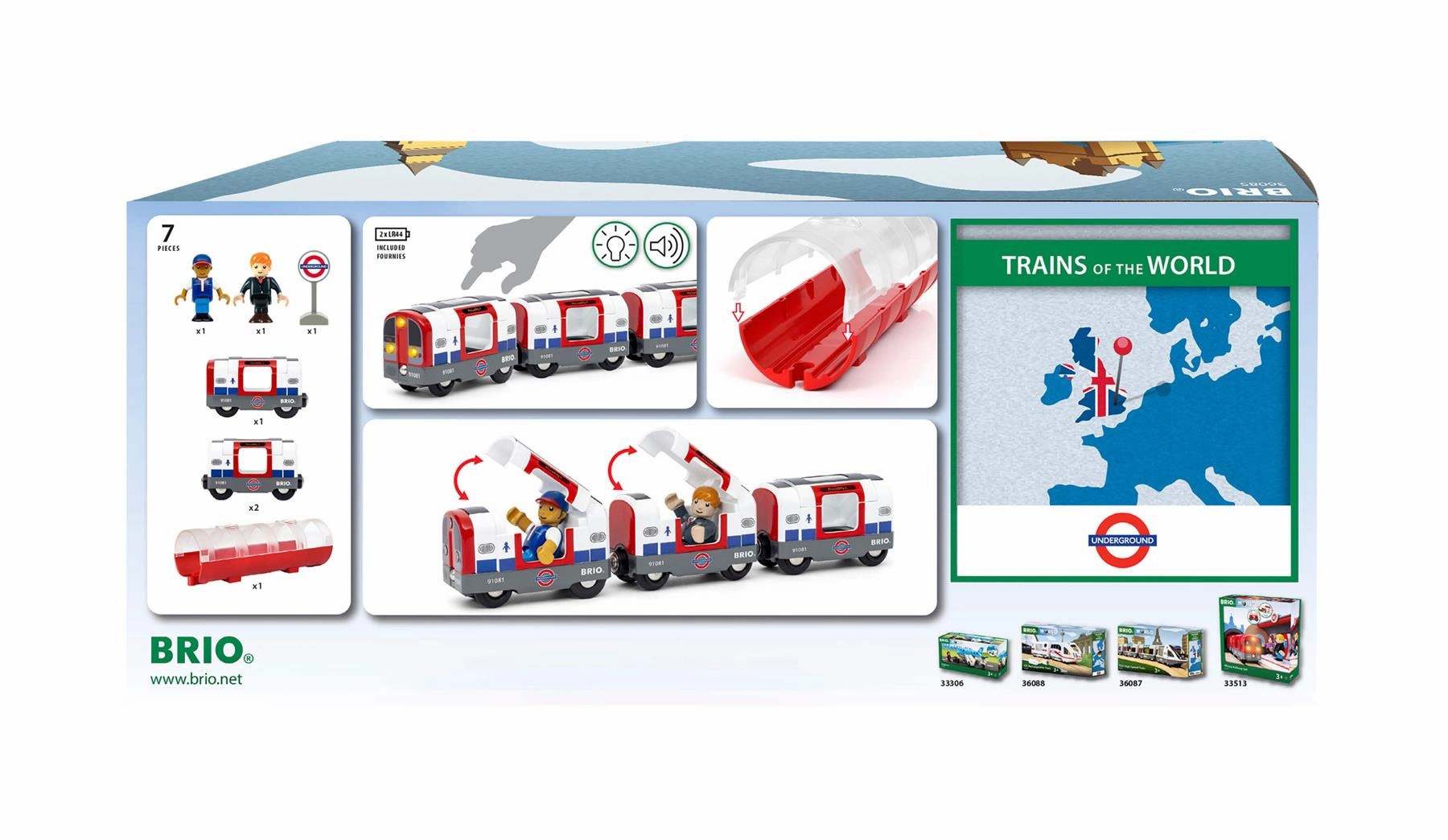 Brio World 36085 Trains of the World - London Underground Train Age 3 