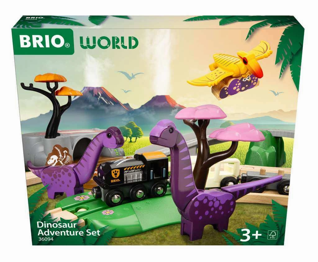 Brio World 36094 Dinosaur Adventure Train Set for Children Ages 3 & Up