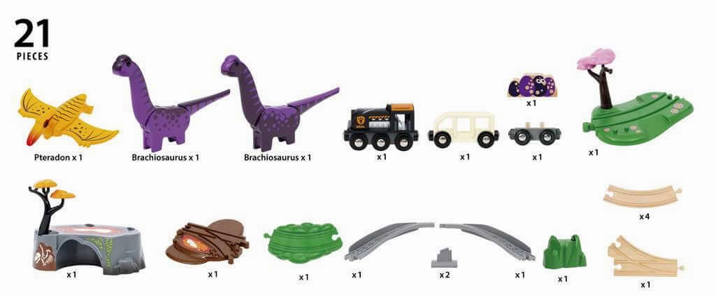 Brio World 36094 Dinosaur Adventure Train Set for Children Ages 3 & Up