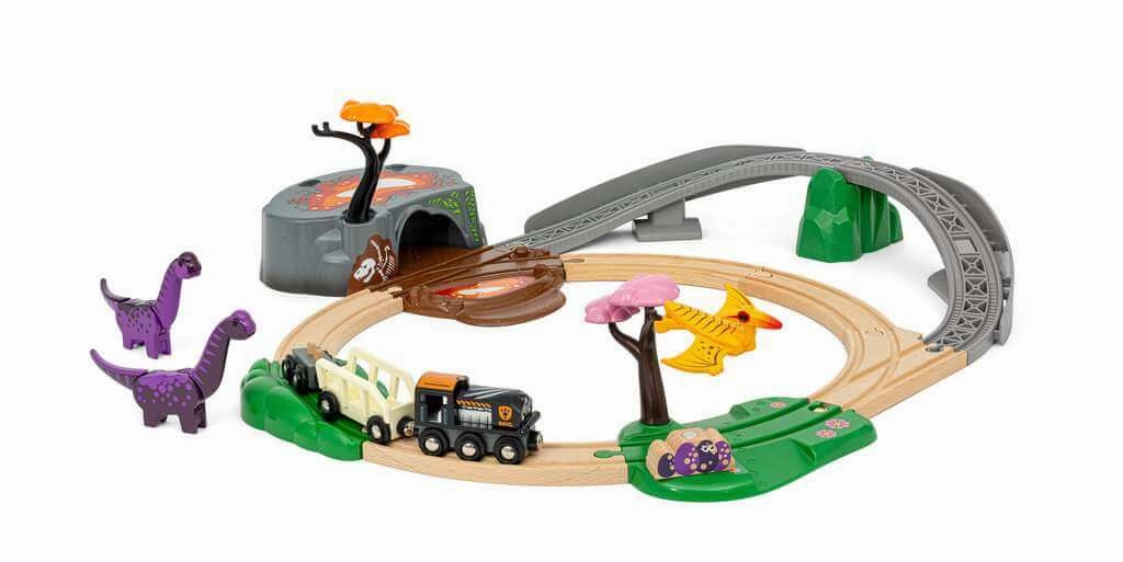 Brio World 36094 Dinosaur Adventure Train Set for Children Ages 3 & Up