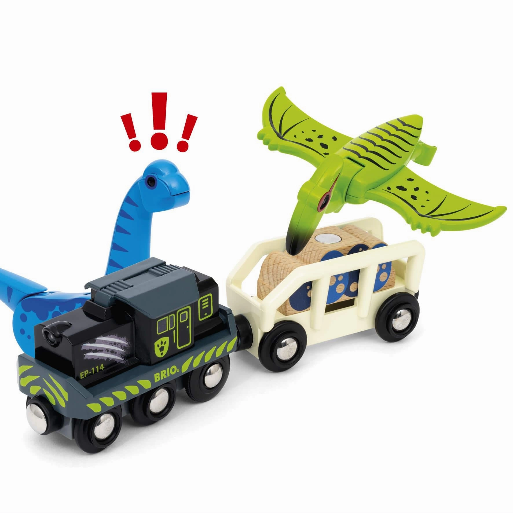 Brio World 36096 Dinosaur Battery Powered Train Playset for Age 3 & Up