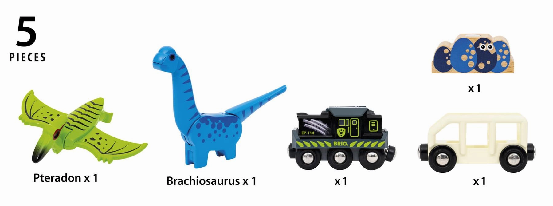 Brio World 36096 Dinosaur Battery Powered Train Playset for Age 3 & Up