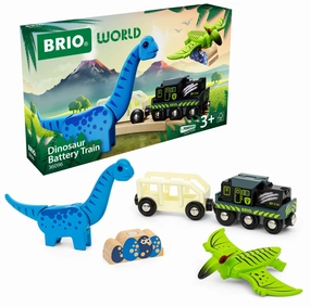 Brio World 36096 Dinosaur Battery Powered Train Playset for Age 3 & Up