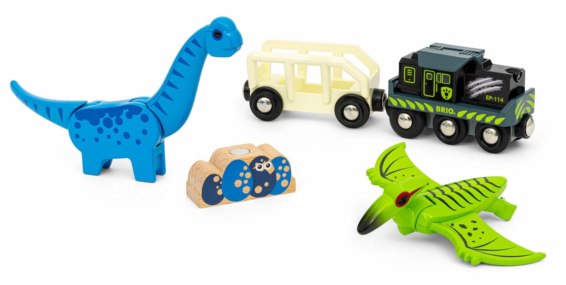 Brio World 36096 Dinosaur Battery Powered Train Playset for Age 3 & Up
