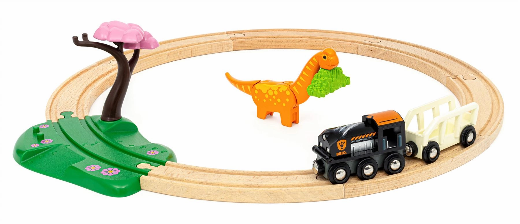 Brio World 36098 Interactive Dinosaur Circle Train Set for Ages 3 & Up
