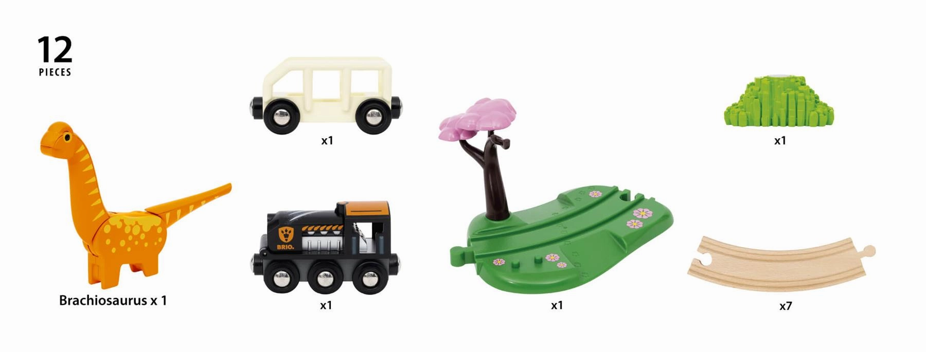 Brio World 36098 Interactive Dinosaur Circle Train Set for Ages 3 & Up