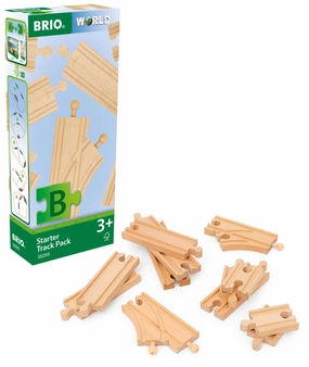 Brio World 36099 Starter Wooden Train Track Pack for Ages 3 and Up