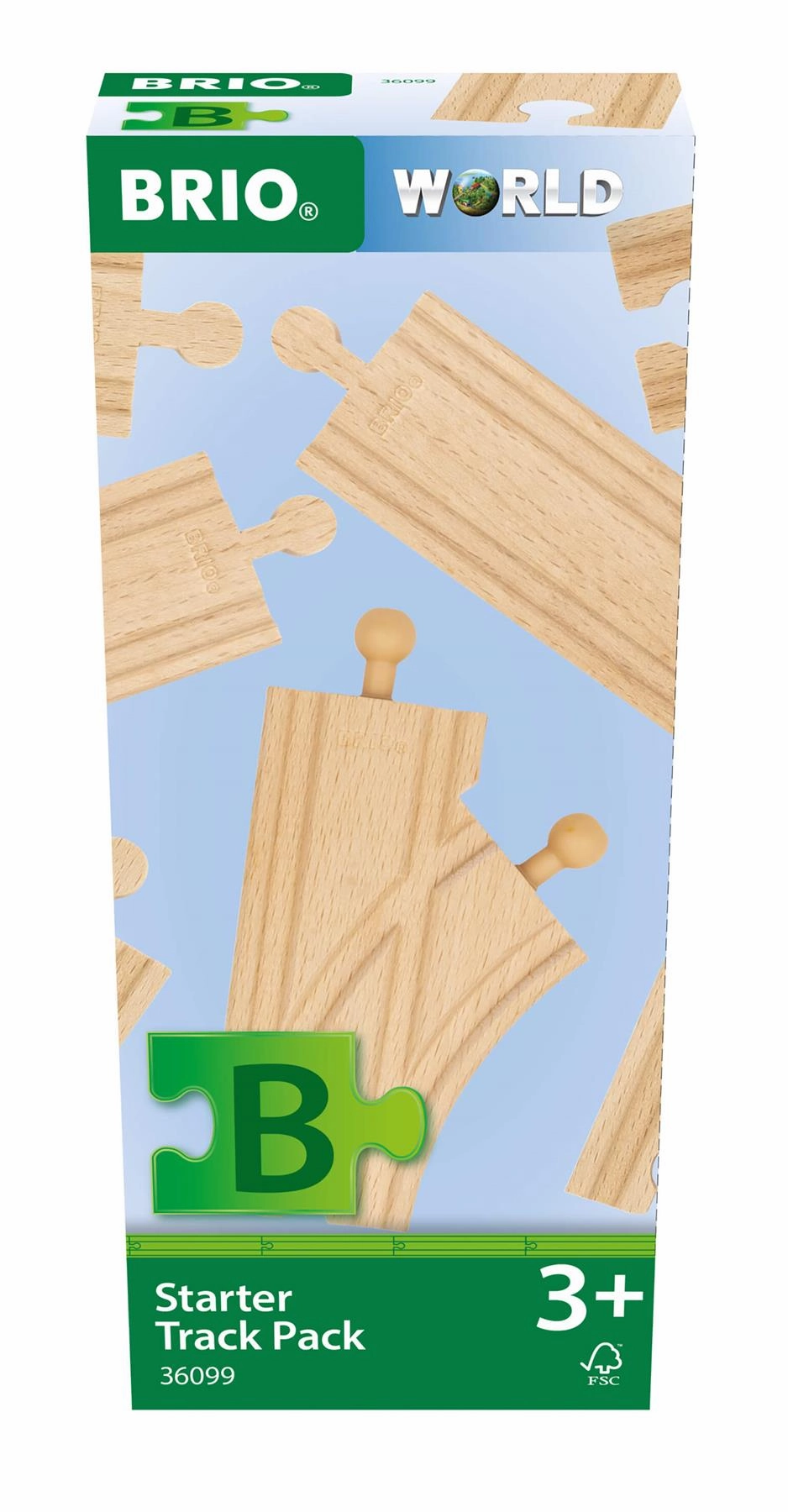 Brio World 36099 Starter Wooden Train Track Pack for Ages 3 and Up