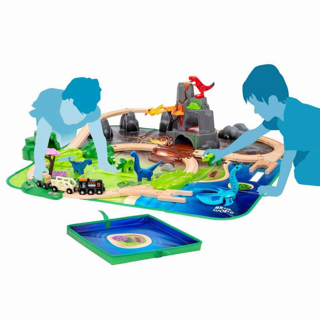 Brio World 36104 Dinosaur Deluxe Railway Set with Storage Box Ages 3 