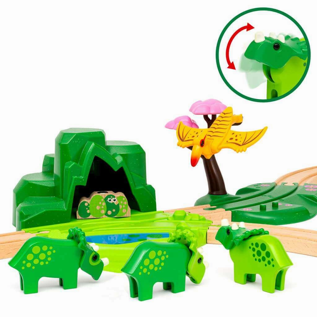 Brio World 36104 Dinosaur Deluxe Railway Set with Storage Box Ages 3 