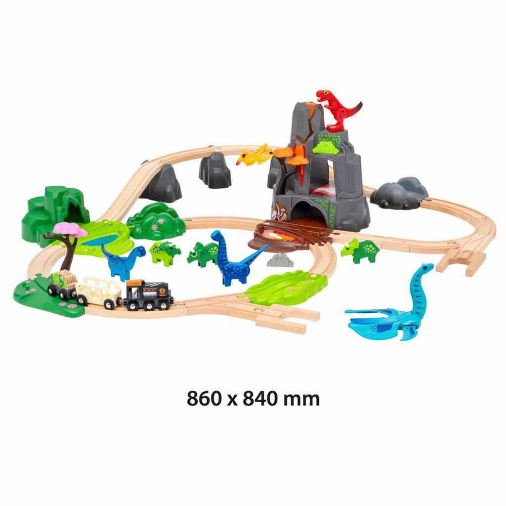 Brio World 36104 Dinosaur Deluxe Railway Set with Storage Box Ages 3 