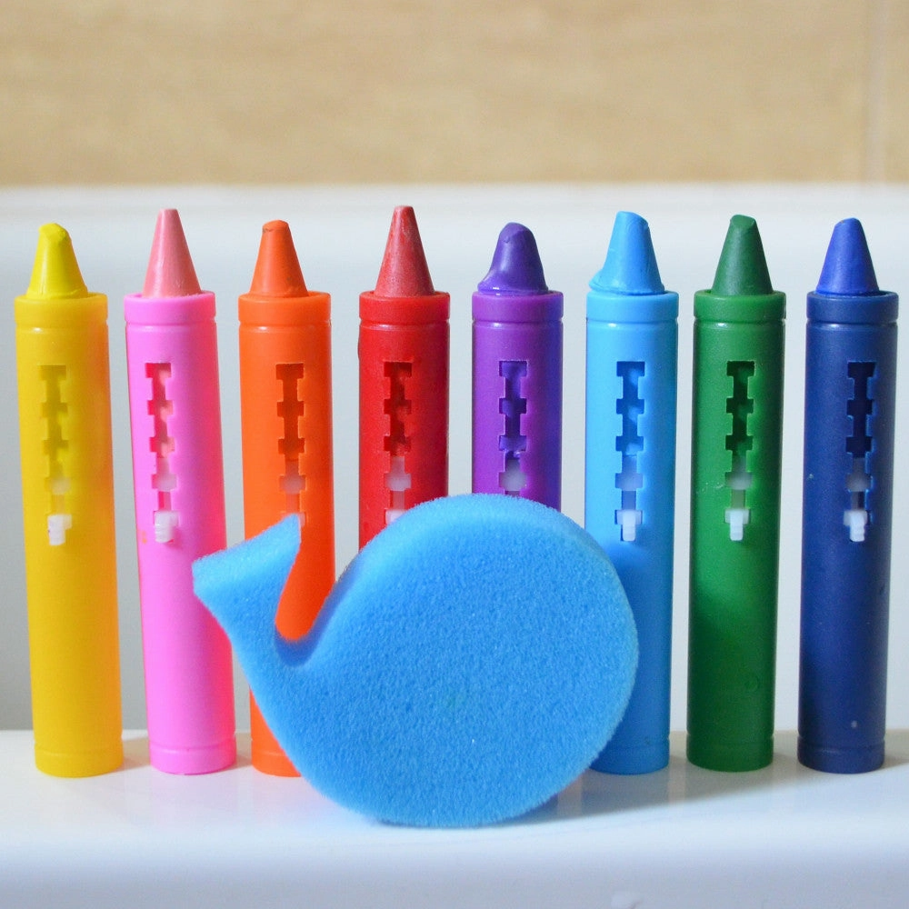 Buddy & Barney Color Magic Bath Time Crayons - 8 Vibrant Washable Crayons