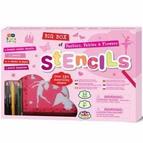 Buddy & Barney Fashion & Fantasy Stencil Kit - Fairies, Flowers & More!