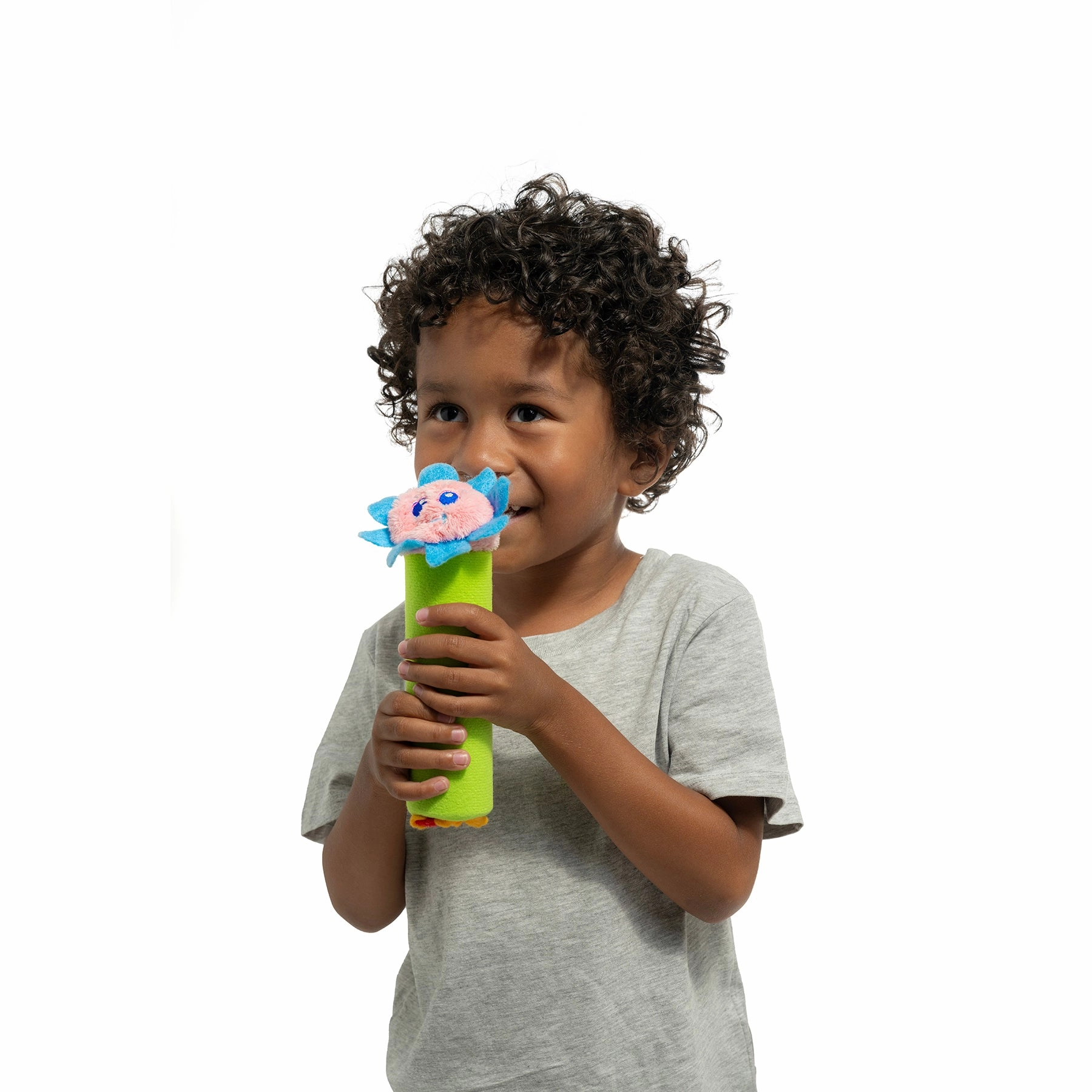 Calm Caterpillar Bloomie: Dual-Sided Flower & Candle Breathing Toy