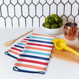 Candy Stripes blu Kitchen Tea Towel