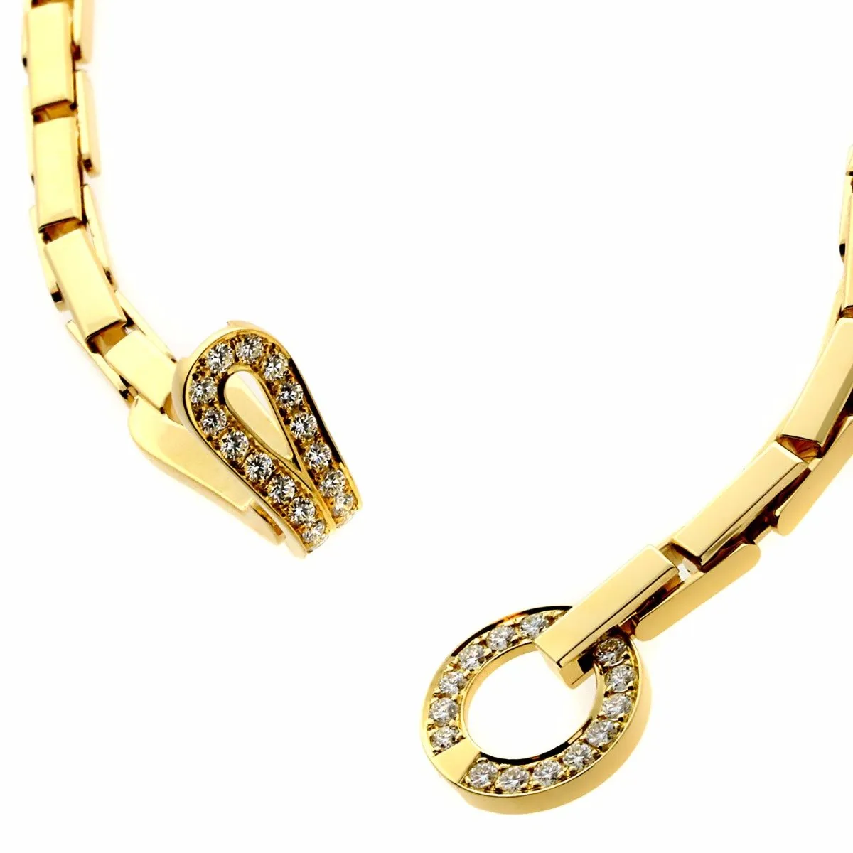 Cartier Agrafe Diamond Gold Necklace Cartier Jewelry