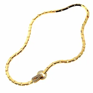 Cartier Agrafe Diamond Gold Necklace Cartier Jewelry