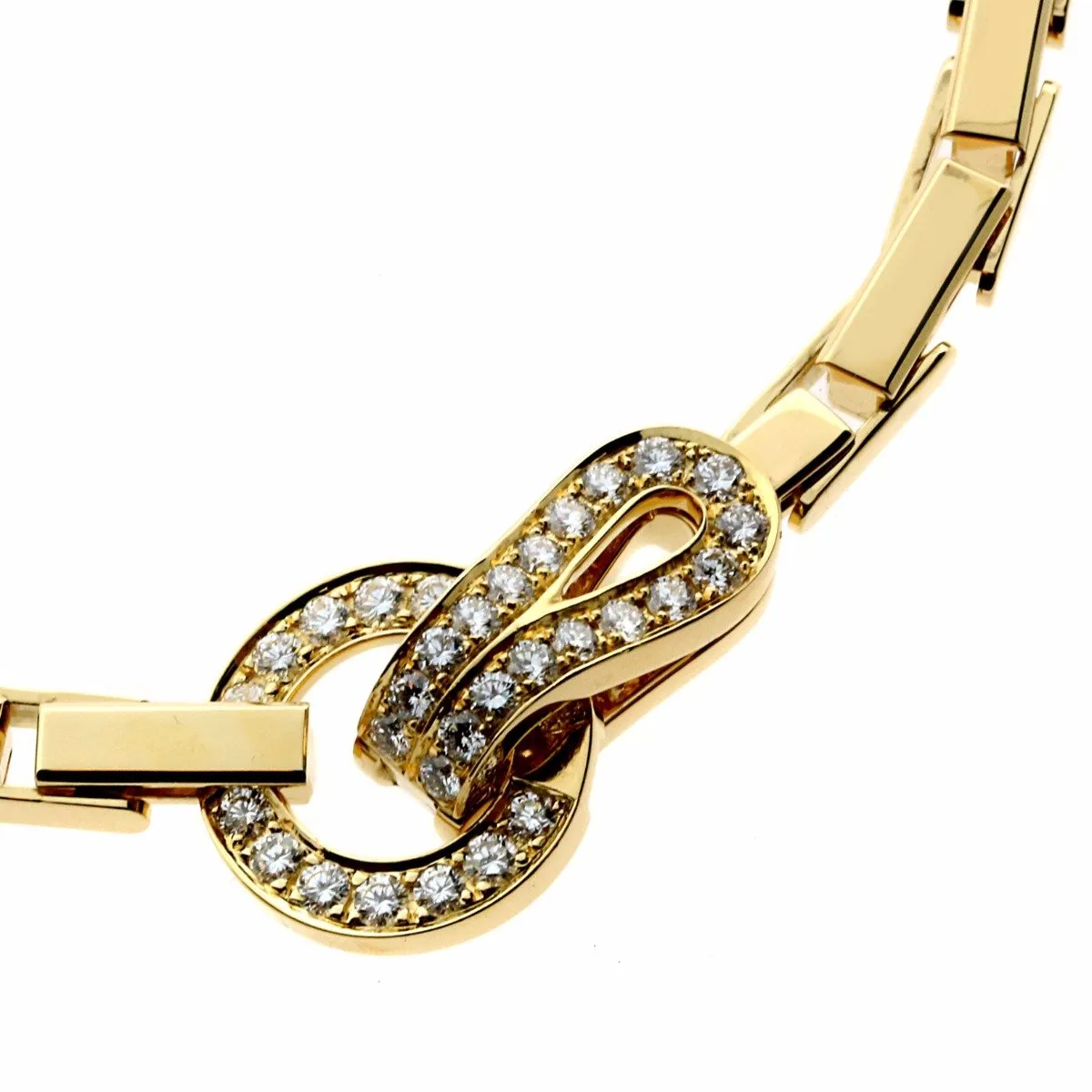 Cartier Agrafe Diamond Gold Necklace Cartier Jewelry