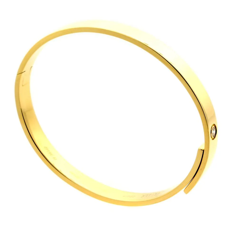 Cartier Anniversary Diamond Gold Bangle Bracelet Cartier Jewelry