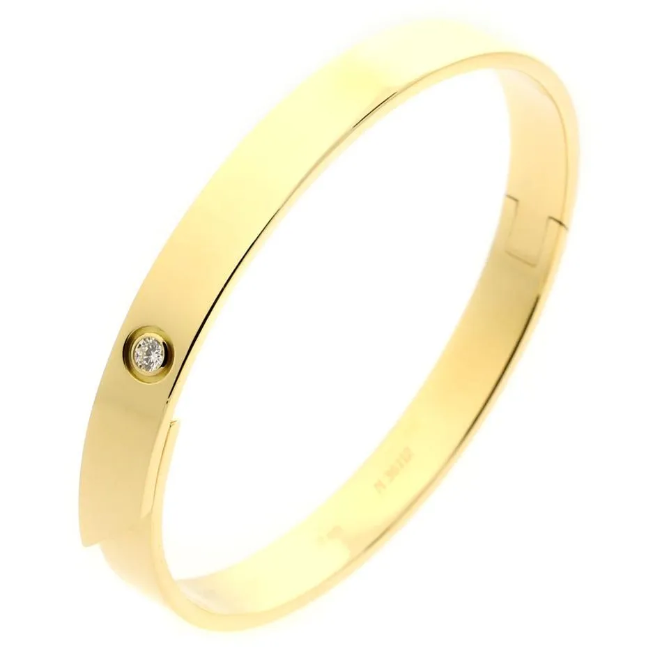 Cartier Anniversary Diamond Gold Bangle Bracelet Cartier Jewelry