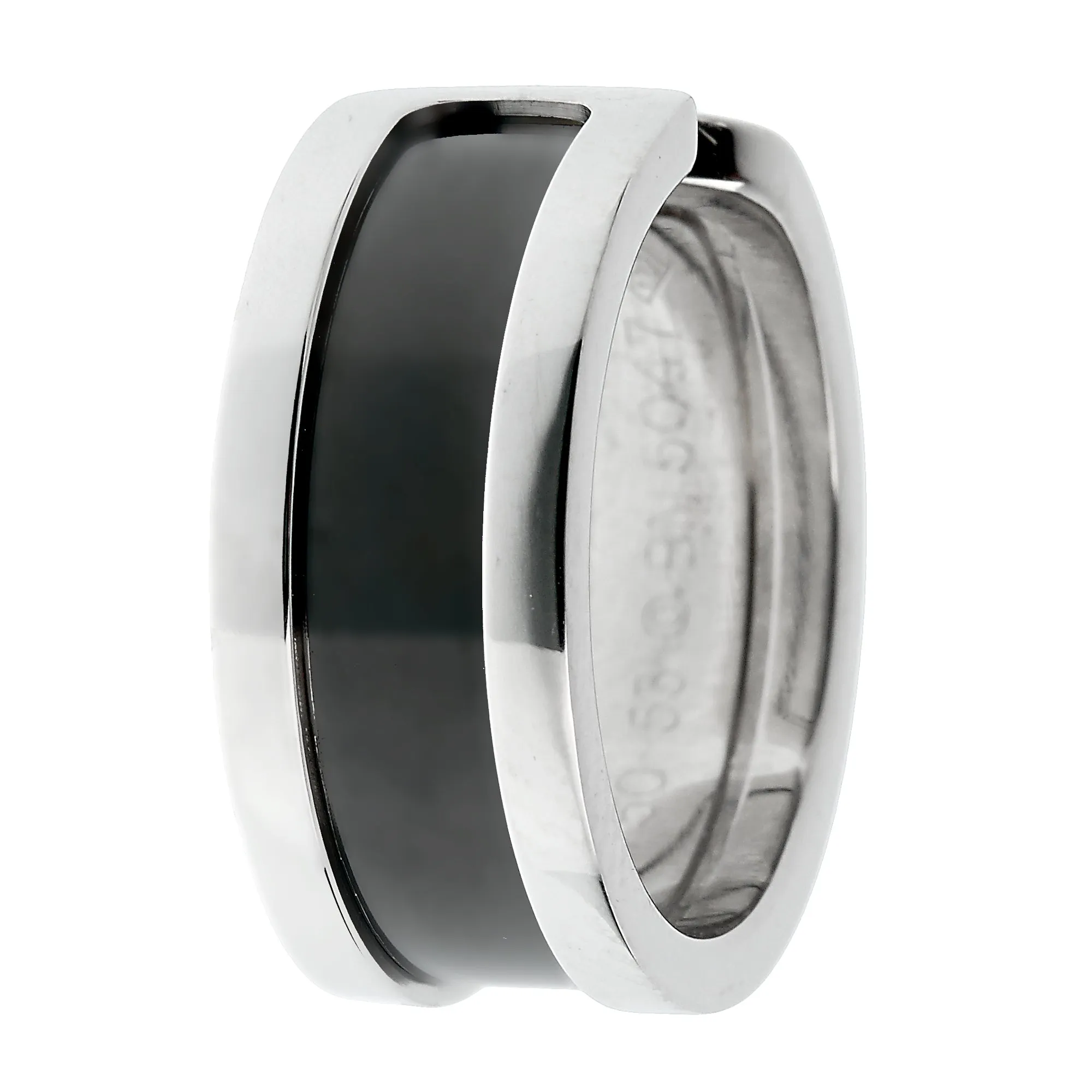 Cartier C de Cartier Black Enamel White Gold Ring Cartier Jewelry