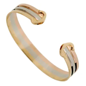 Cartier C De Cartier White Yellow Rose Gold Cuff Bracelet Cartier Jewelry
