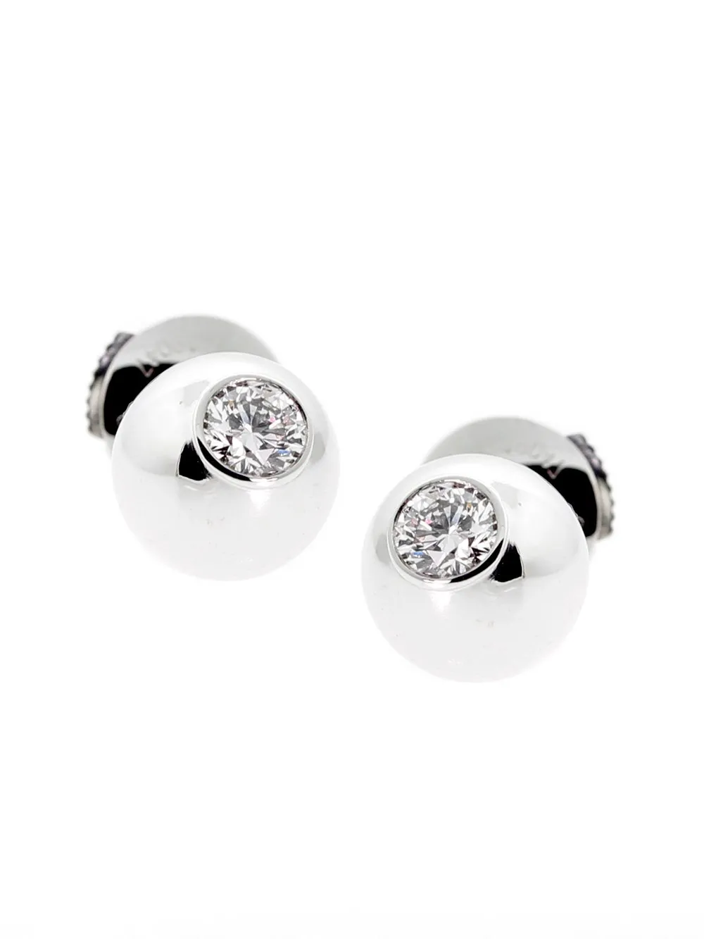 Cartier Diamond Stud White Gold Earrings Cartier Jewelry