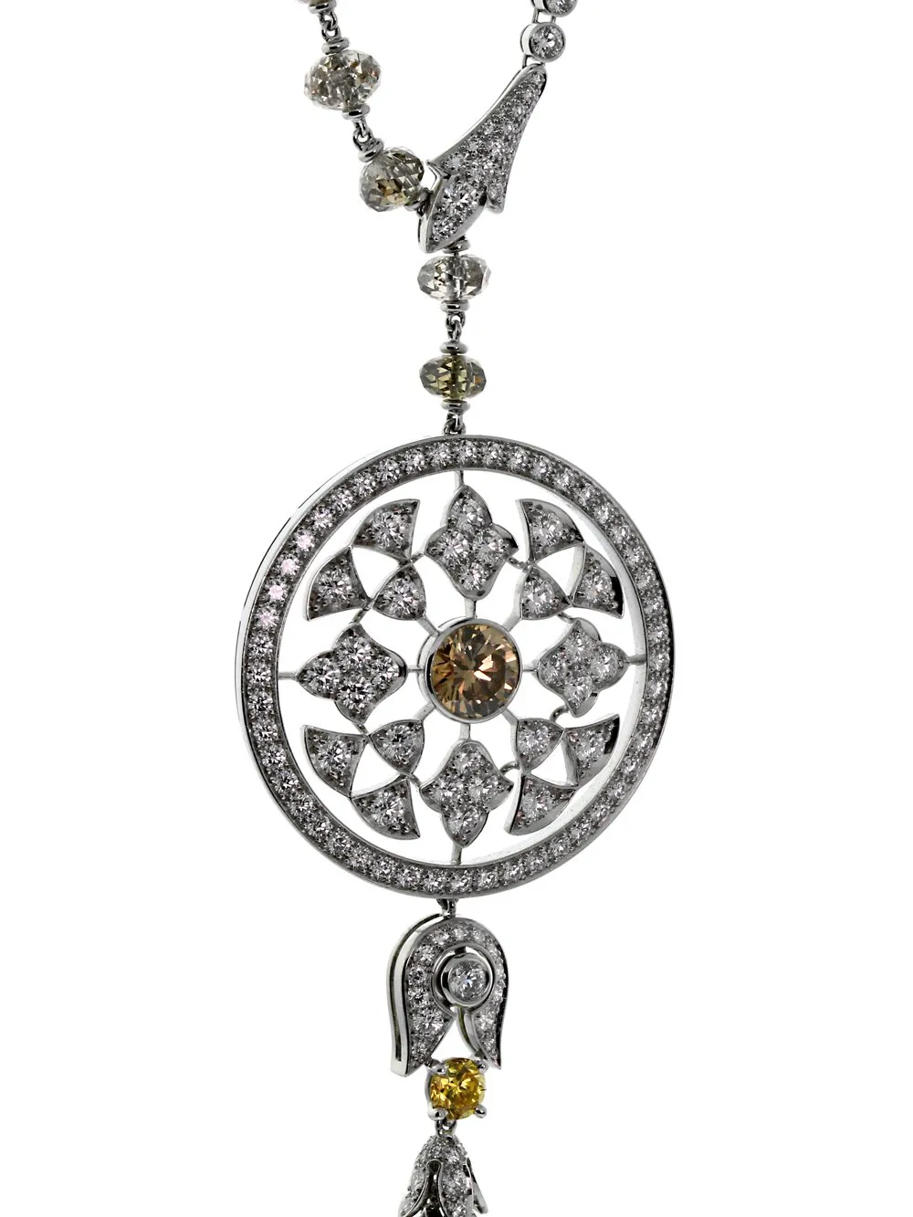 Cartier Diamond Surya Platinum Necklace Cartier Jewelry