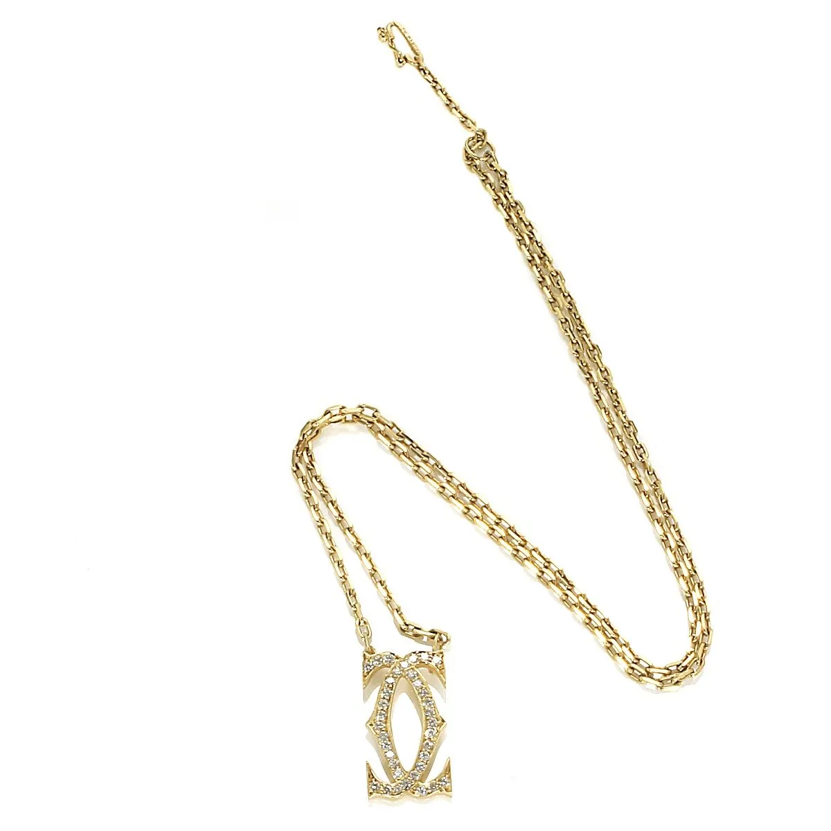 Cartier Double C Diamond Gold Necklace Cartier Jewelry