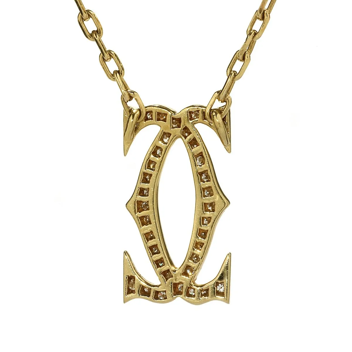 Cartier Double C Diamond Gold Necklace Cartier Jewelry