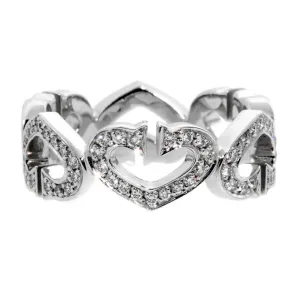 Cartier Heart Diamond Eternity White Gold Ring Cartier Jewelry