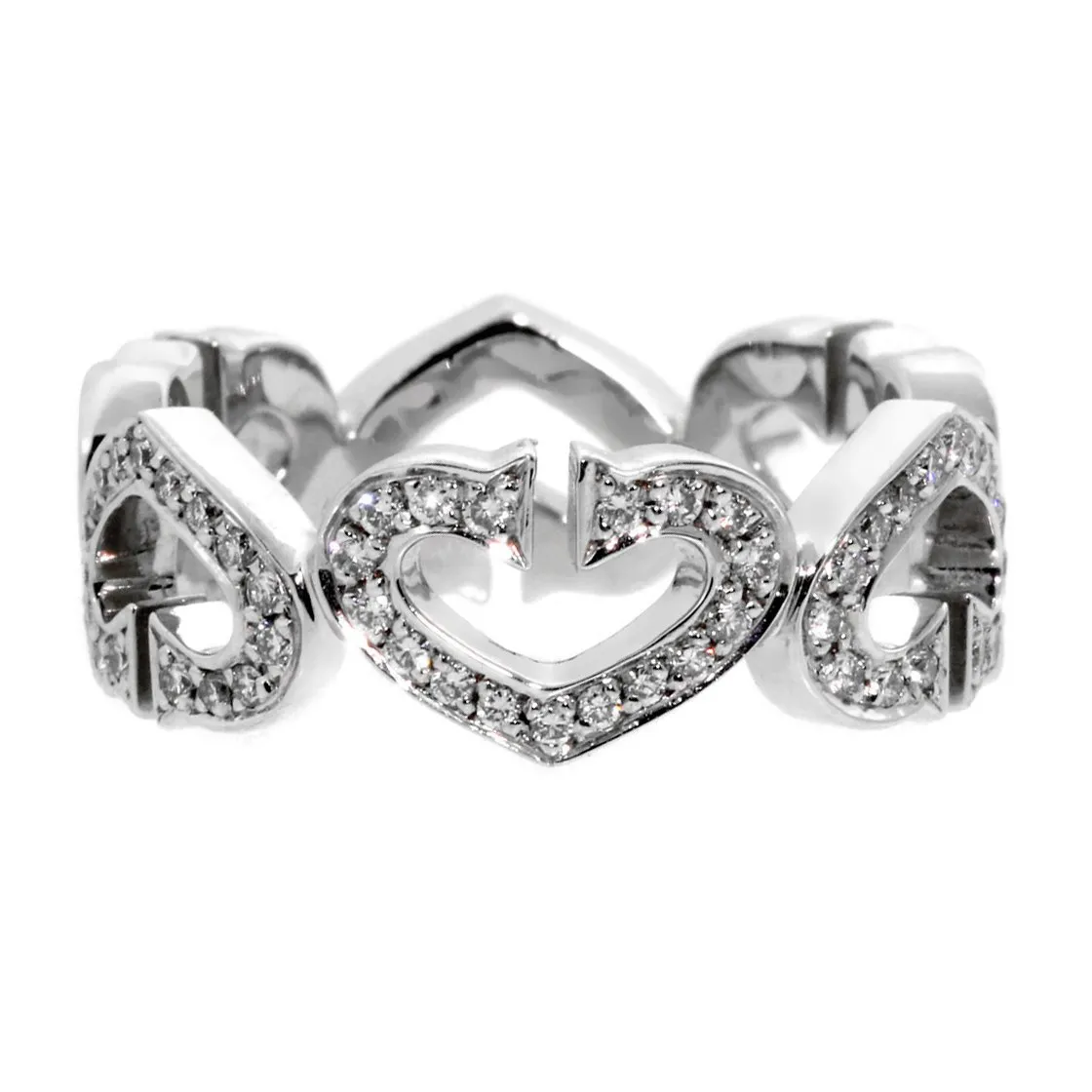 Cartier Heart Diamond Eternity White Gold Ring Cartier Jewelry
