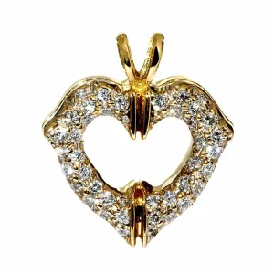 Cartier Heart Gold Diamond Pendant Cartier Jewelry