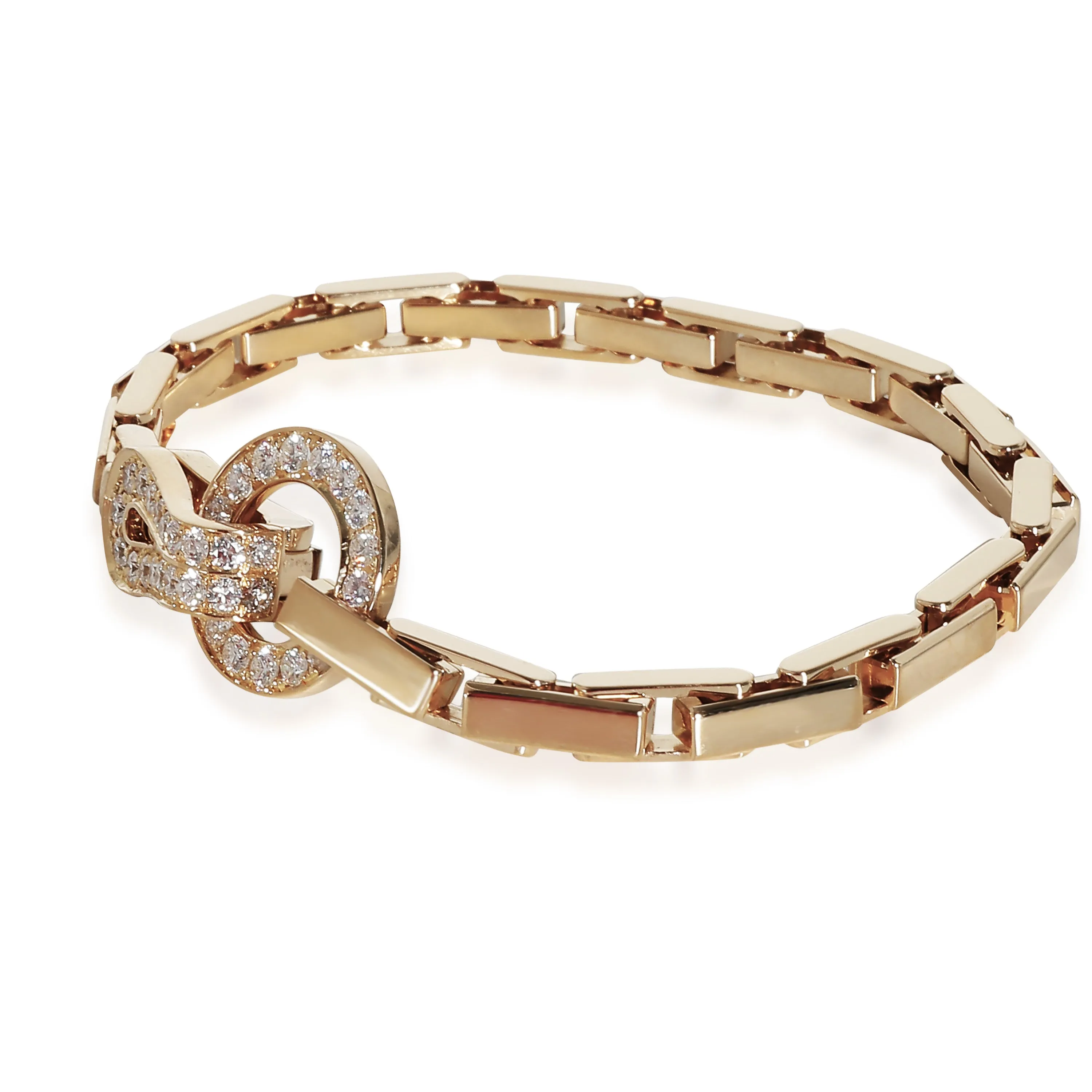 Cartier Jewelry Agrafe Bracelet in 18k Yellow Gold 1.13 CTW