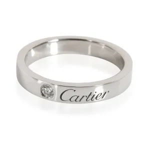 Cartier Jewelry Cartier C de Cartier Diamond Wedding Band in  Platinum 0.03 CTW
