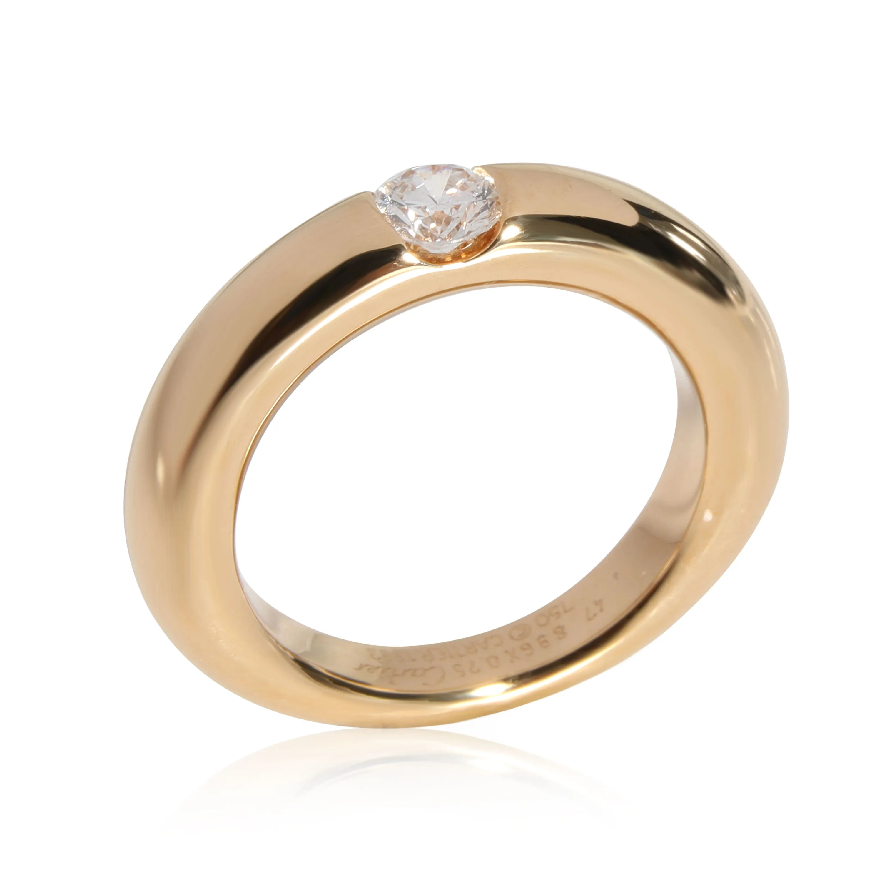 Cartier Jewelry Cartier Ellipse Diamond Ring in 18K Yellow Gold E-F VS1 0.25 CTW