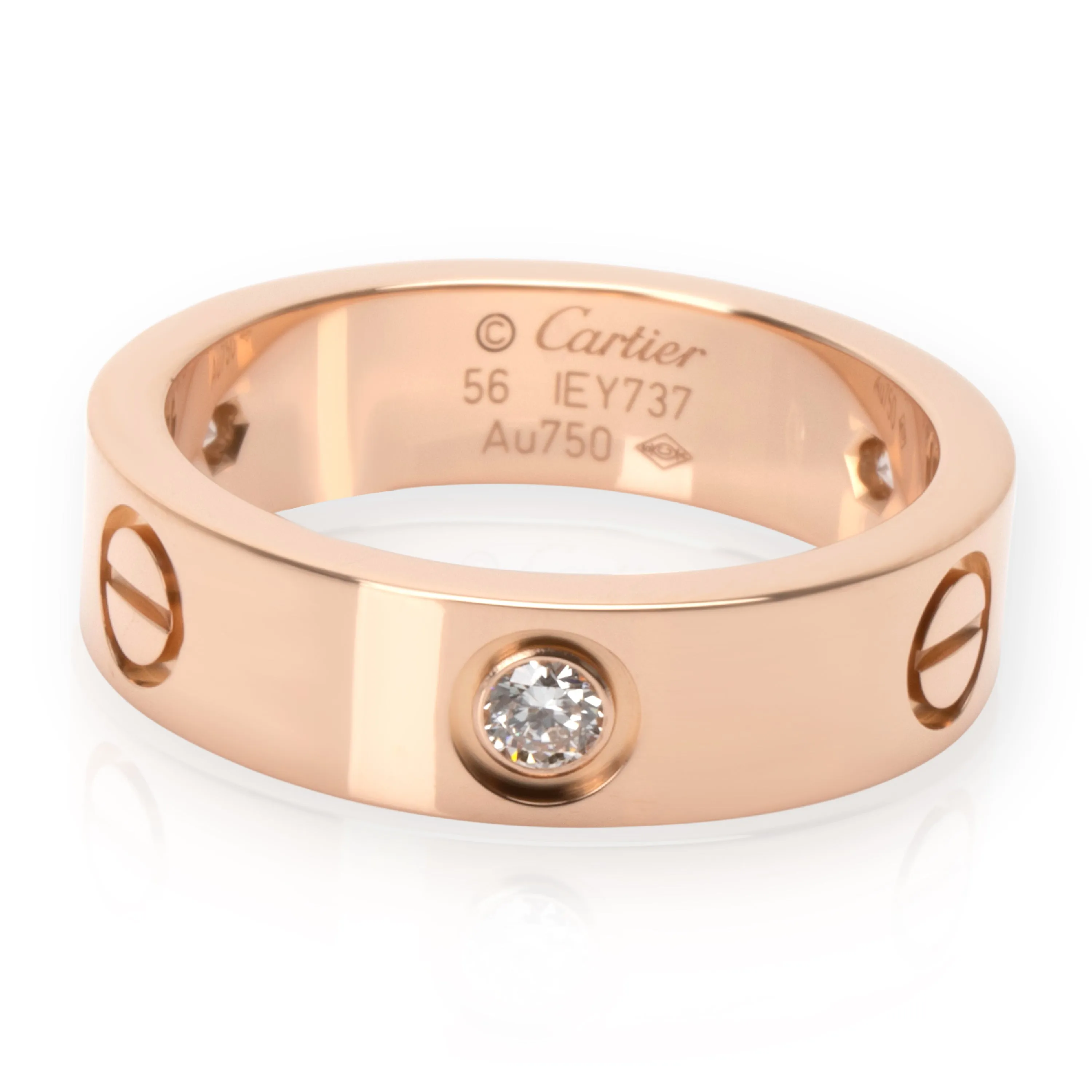 Cartier Jewelry Cartier Love Diamond Band in 18K Rose Gold 0.22 CTW
