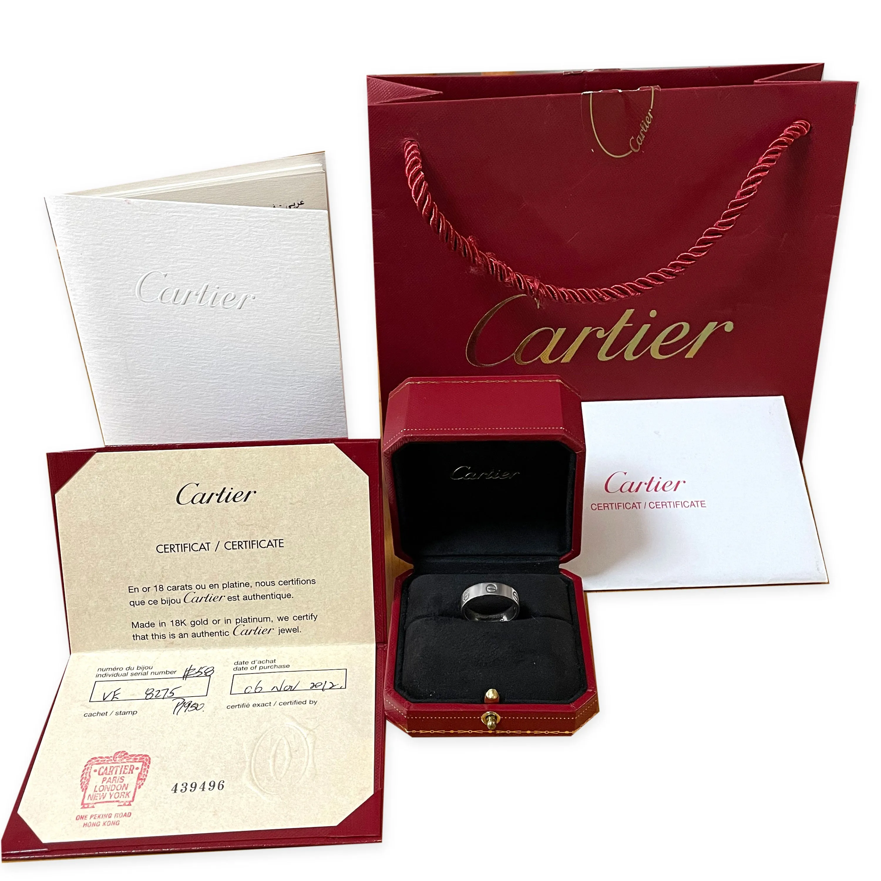 Cartier Jewelry Cartier Love Ring in  Platinum 5.5 mm