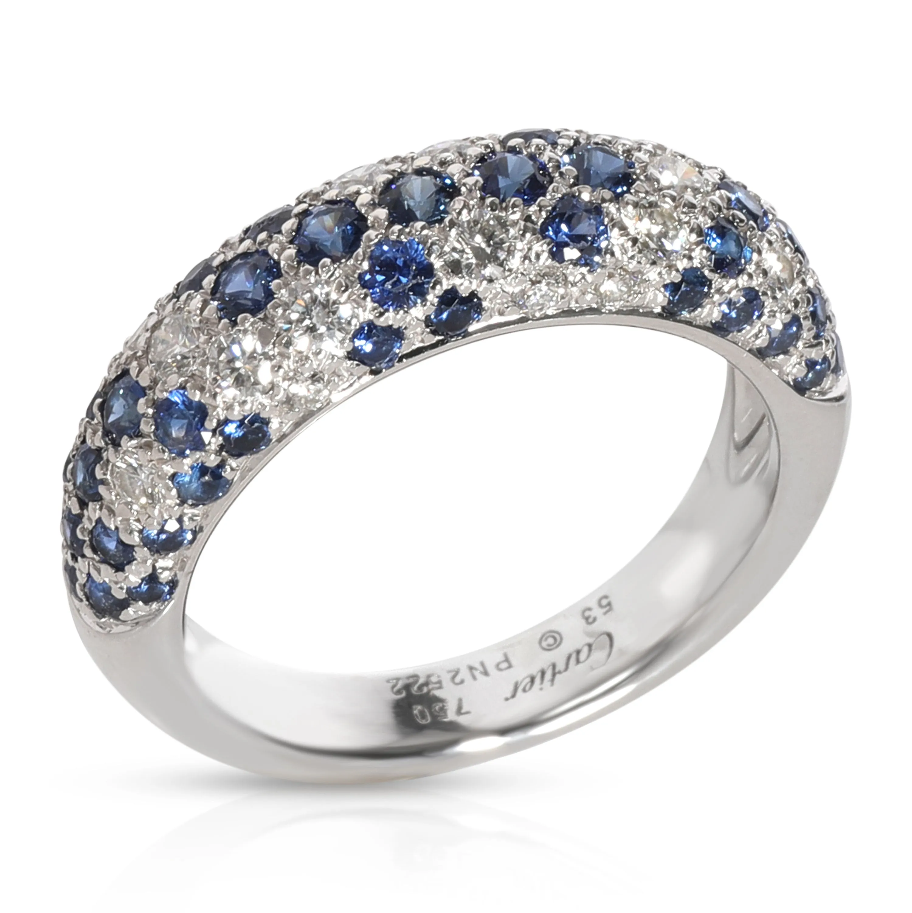 Cartier Jewelry Cartier Mimi Sapphire & Diamond Pave Dome Ring in 18K White Gold