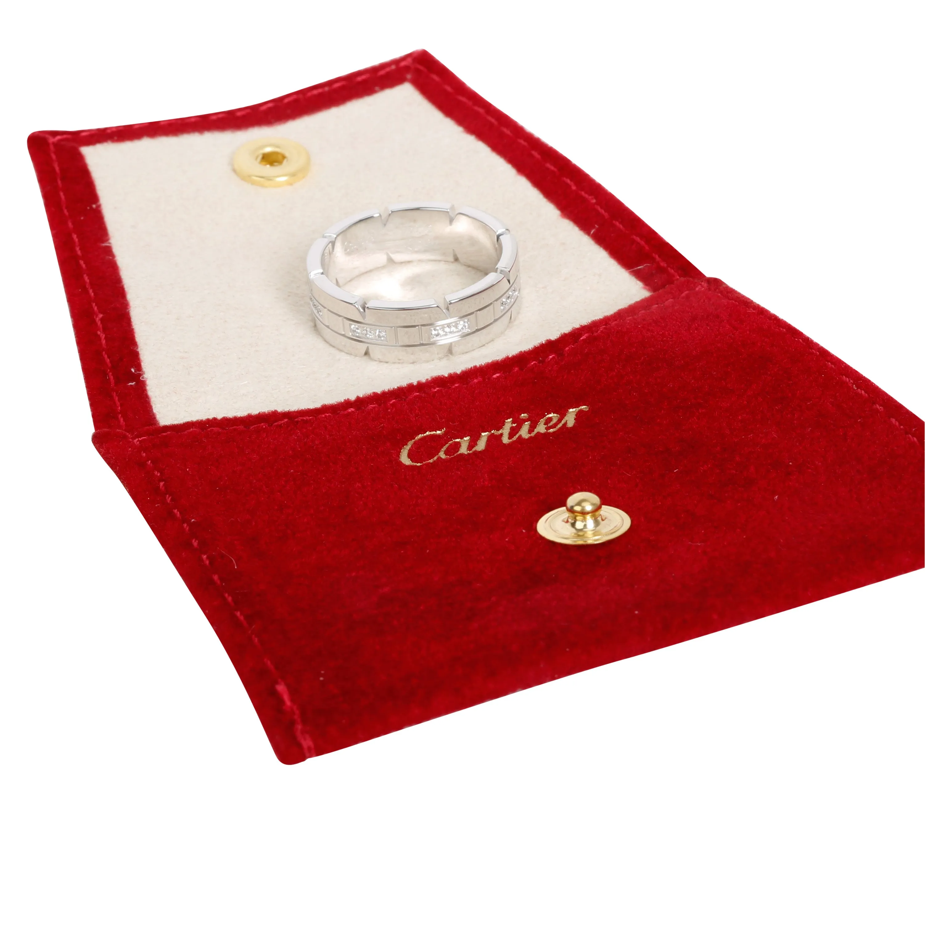 Cartier Jewelry Cartier Tank Francaise Diamond Band in 18K White Gold 0.17 CTW